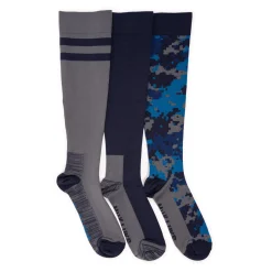 Men's 3 Pack Nylon Compression Knee-High Socks