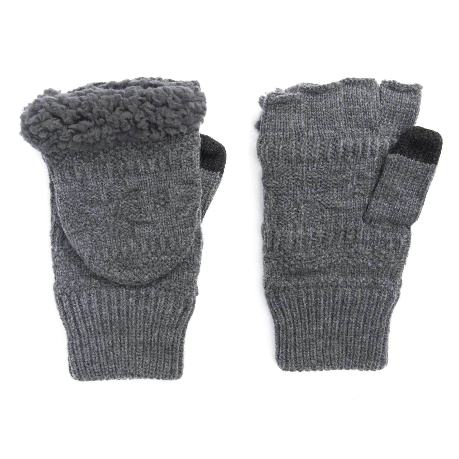 Men's Faux Fur Flip Mittens