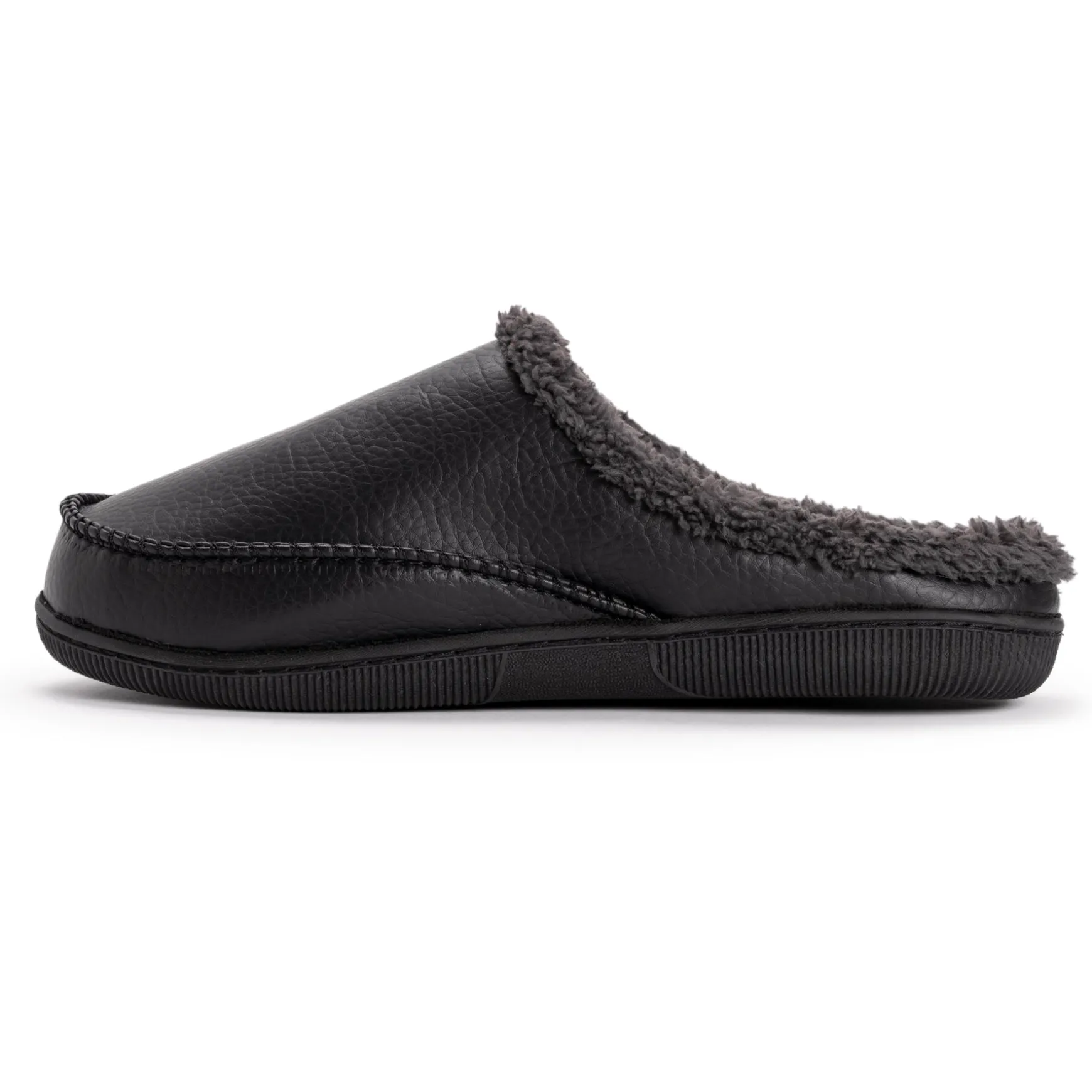 Men's Faux Leather Clog Slippers