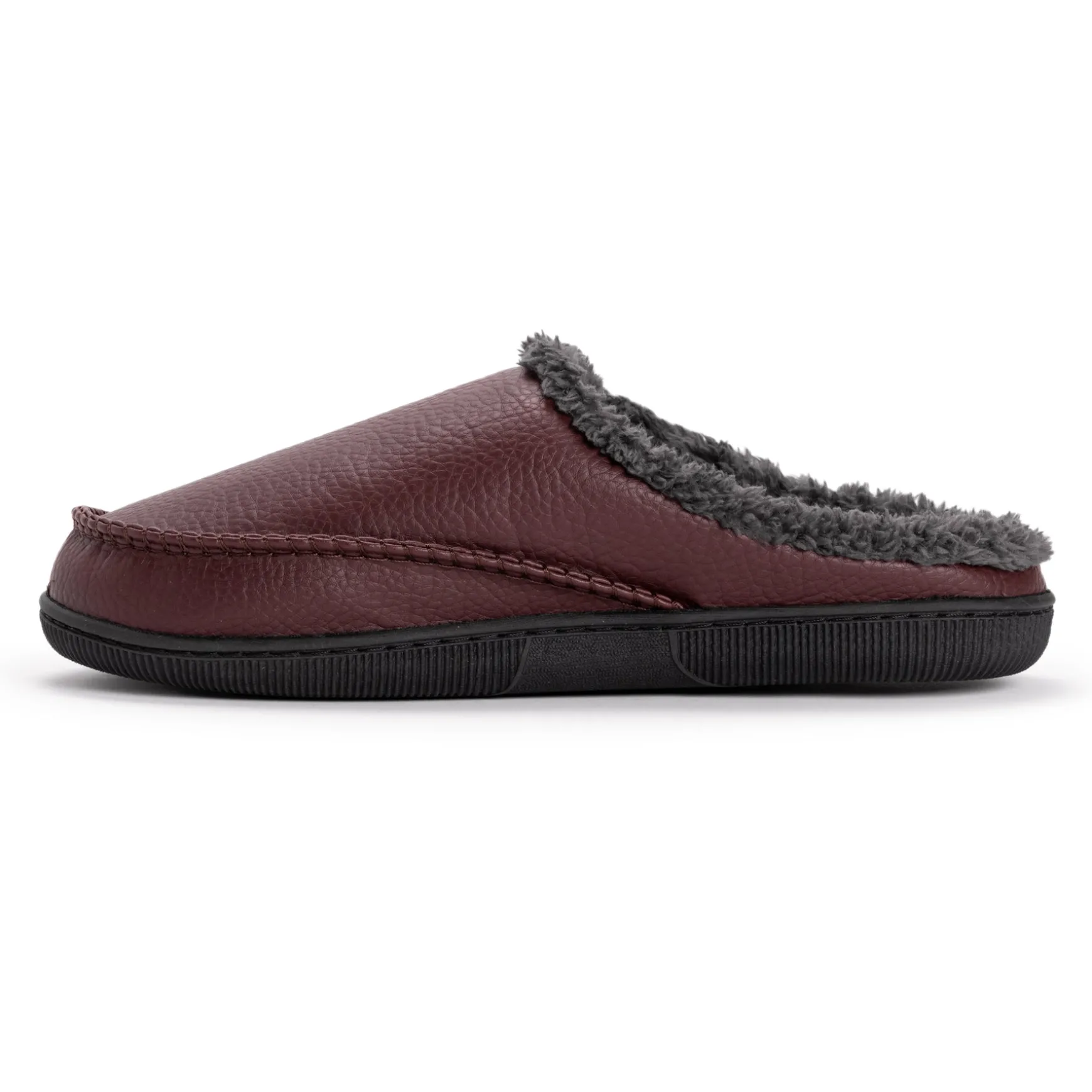Men's Faux Leather Clog Slippers