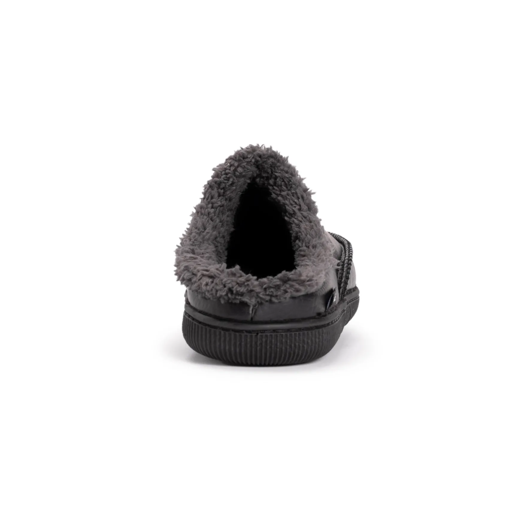 Men's Faux Leather Clog Slippers