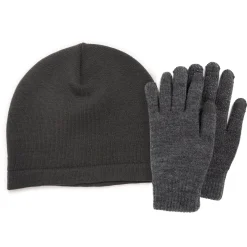Quietwear Men's Heat Retainer Beanie and Glove Set