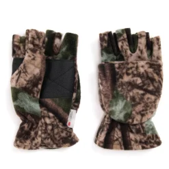QuietWear Men's Waterproof Fleece Flip Mittens