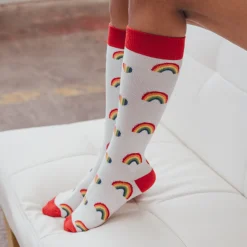 Unisex 2 Pair Pack Knee High Pride Socks