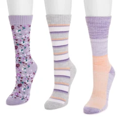 Women's 3 Pack Cotton Compression Crew Socks