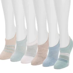 Women's 6 Pack Dream Step by Muk Luks No Show Socks