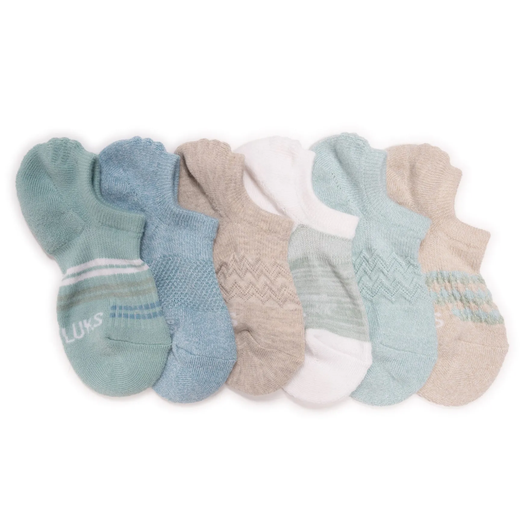 Women's 6 Pack Dream Step by Muk Luks No Show Socks