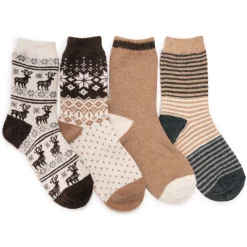 Women's 4 Pair Pack Holiday Boot Socks