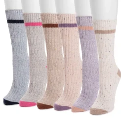 Women's 6 Pair Pack Microfiber Boot Socks
