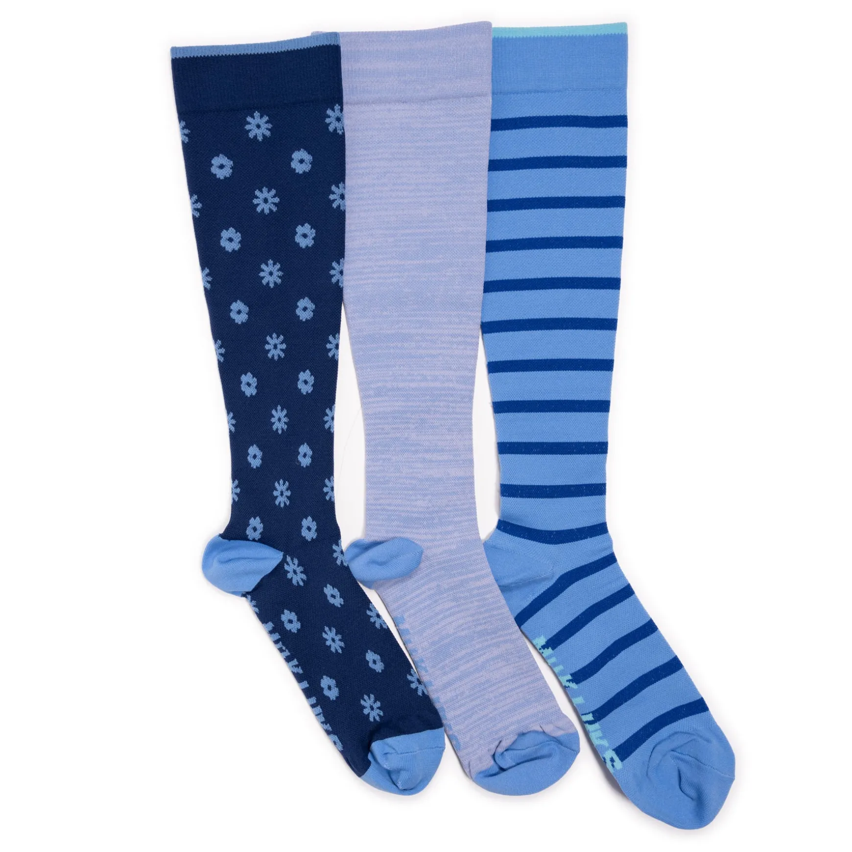 Women's 3 Pair Pack Nylon Compression Socks