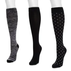 Women's 3 Pair Pack Nylon Compression Socks