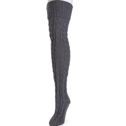 Women's Chunky Cable Knit Over the Knee Socks