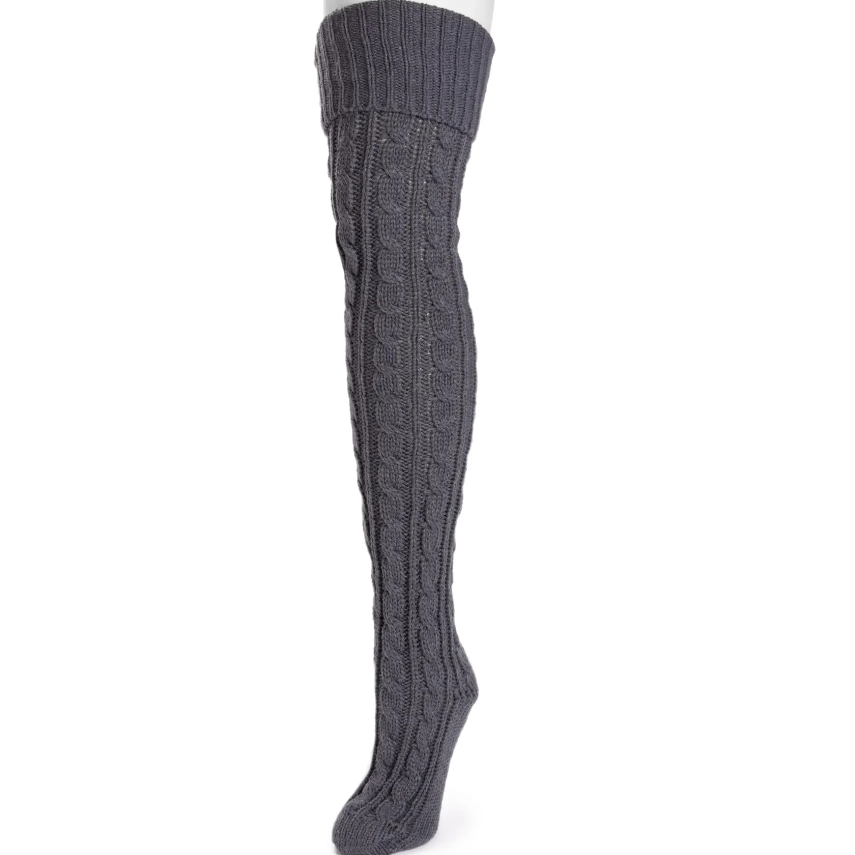Women's Chunky Cable Knit Over the Knee Socks