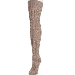 Women's Chunky Cable Knit Over the Knee Socks