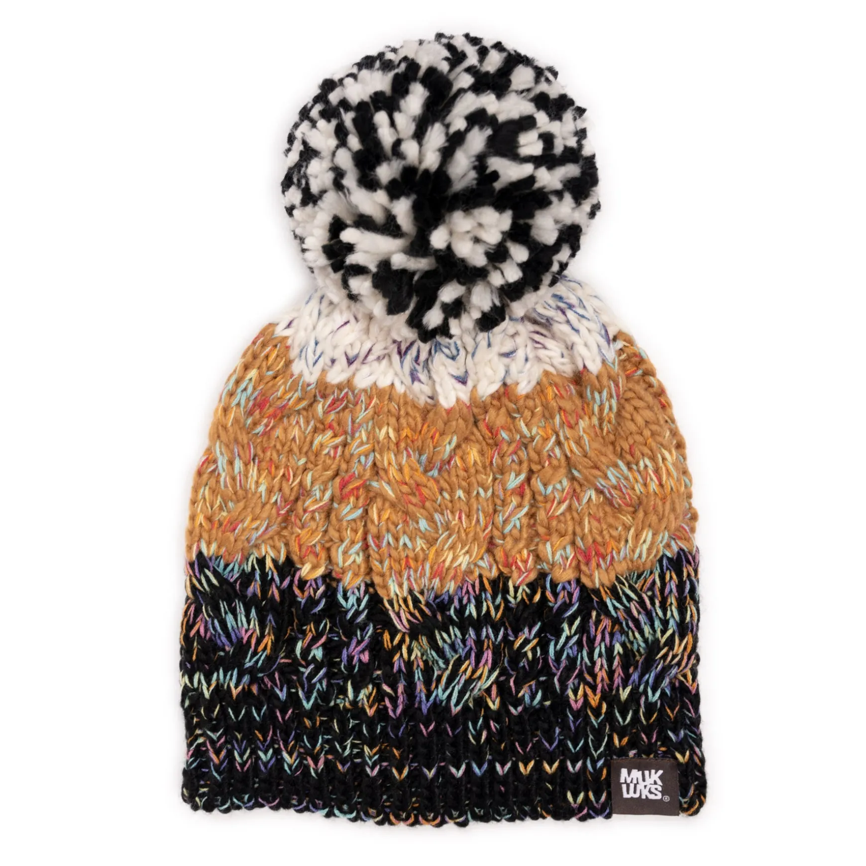 Women's Colorblock Stripe Cable Beanie