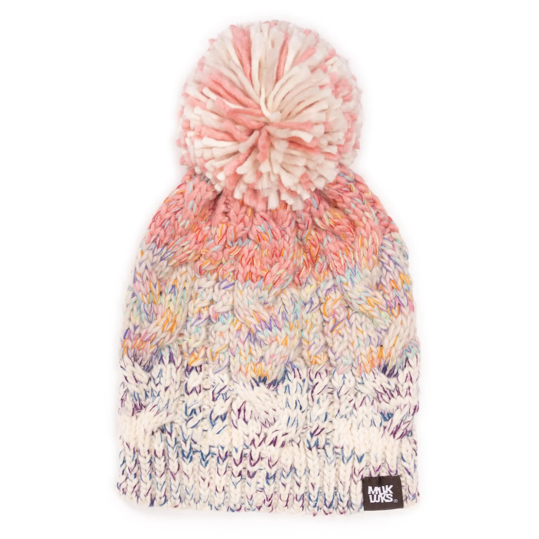 Women's Colorblock Stripe Cable Beanie