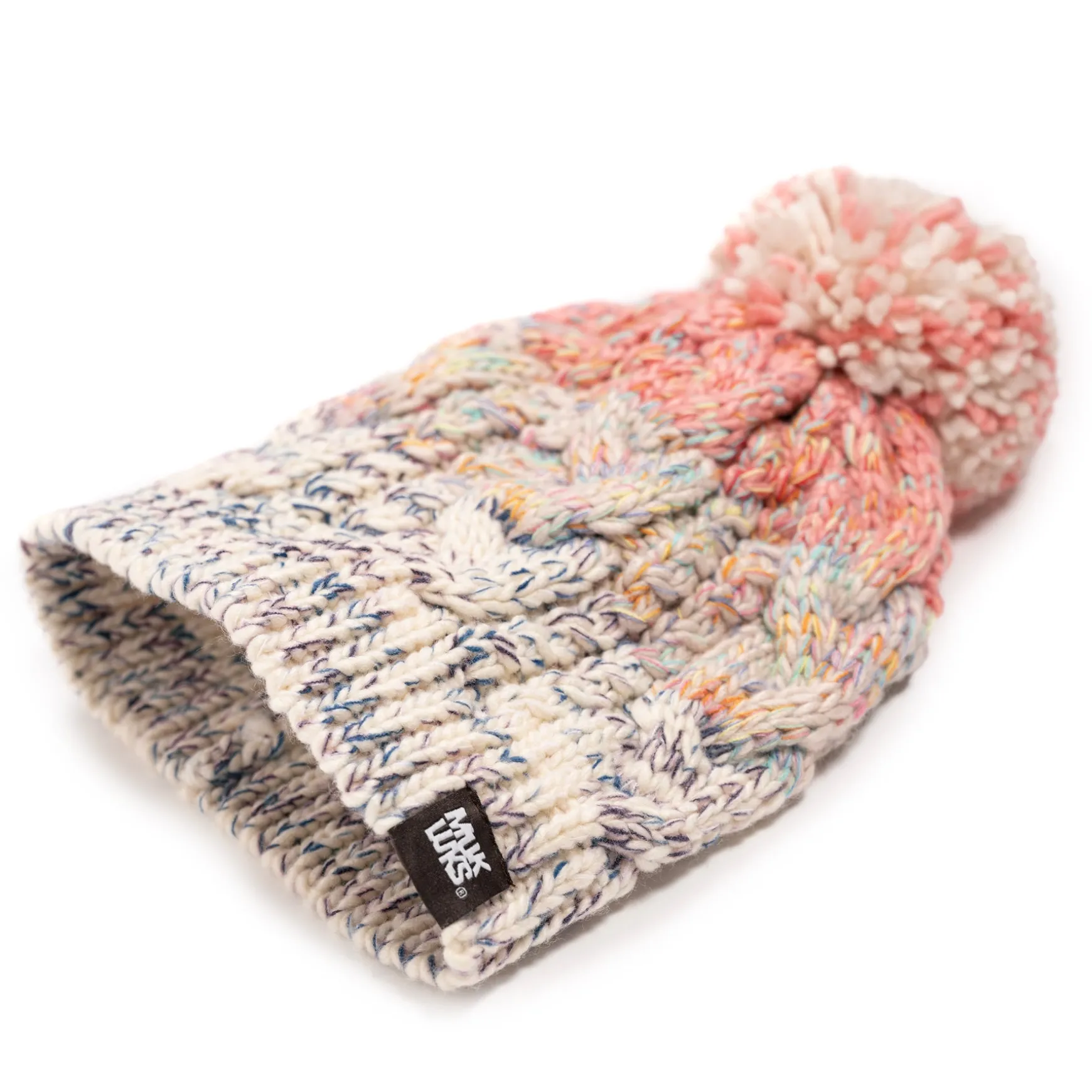 Women's Colorblock Stripe Cable Beanie