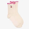 Women's Luxe Texture Embroidery Crew Sock