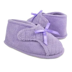 Women's Micro Chenille Adjustable Bootie Slippers
