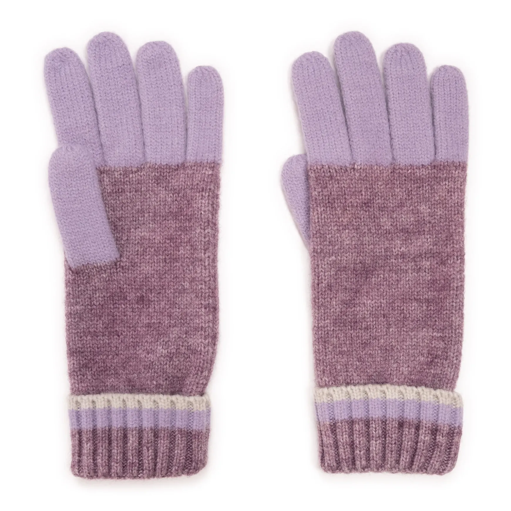 Women's Ribbed Colorblock Gloves