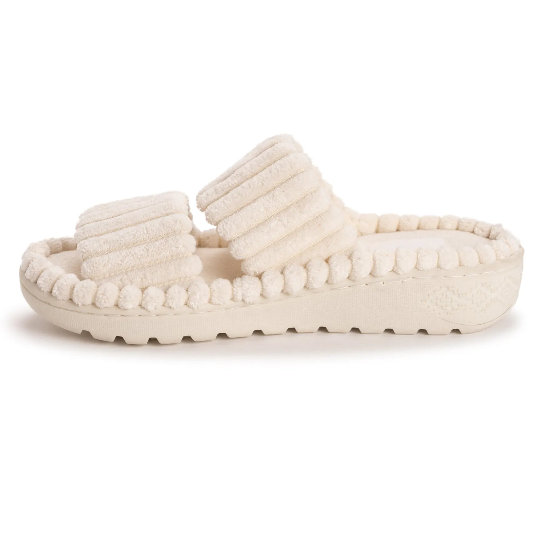 Women's Ribbed Terry Slide Comfort Contour Slipper