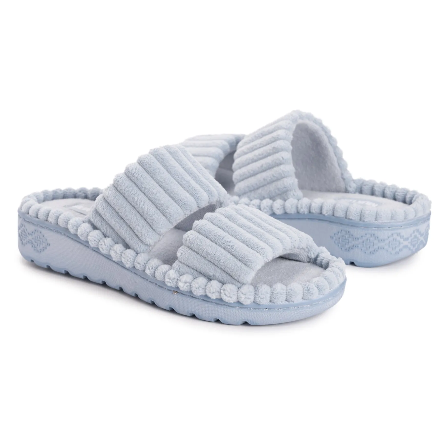 Women's Ribbed Terry Slide Comfort Contour Slipper