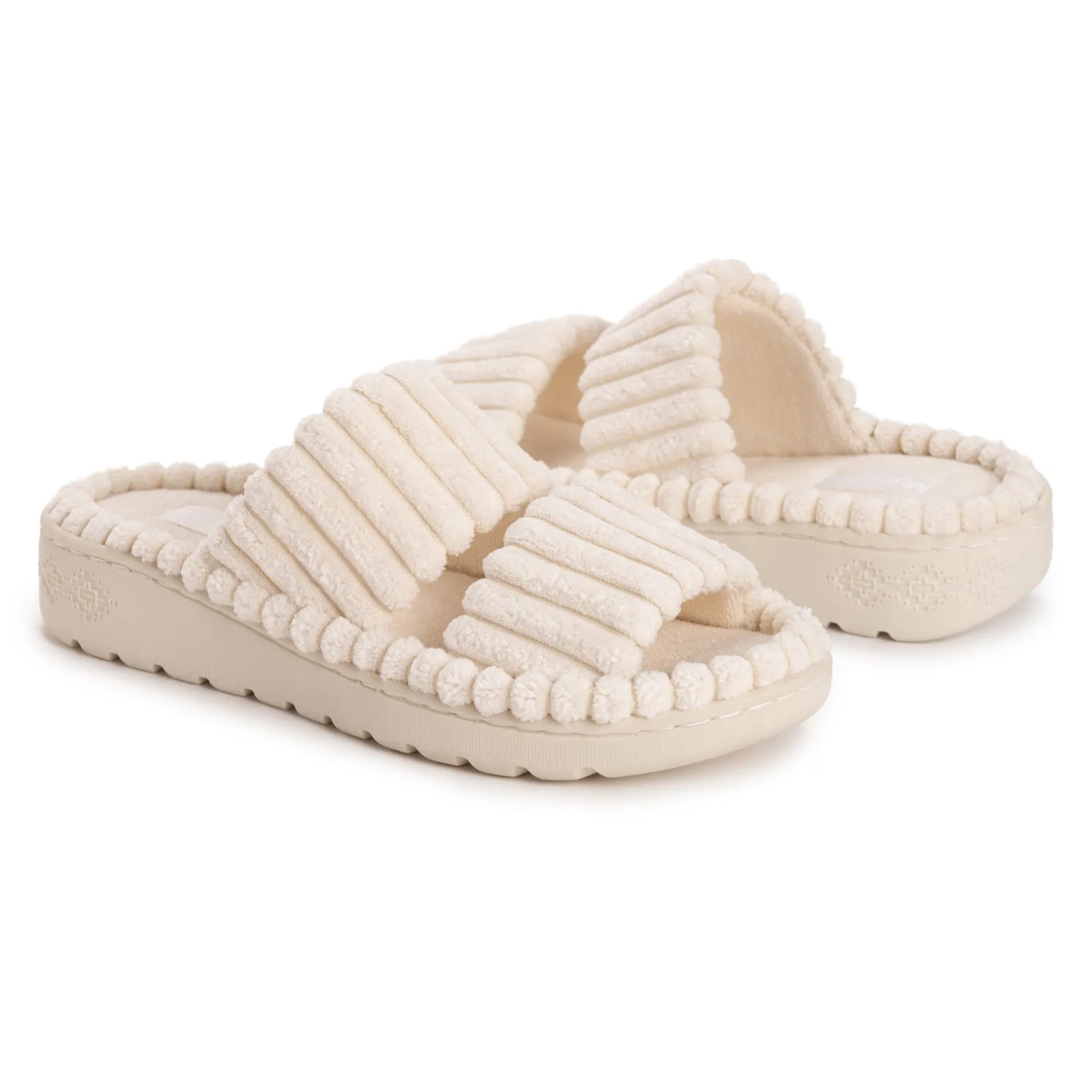 Women's Ribbed Terry Slide Comfort Contour Slipper