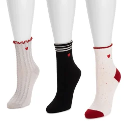 Women's Textured Embroidery Crew Sock